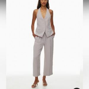 Aritzia The Effortless Pant™ Cropped - Grey/Lilac